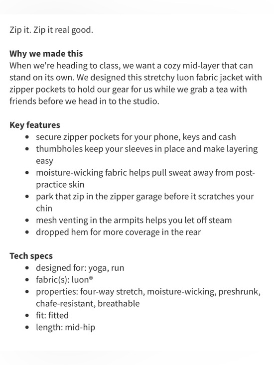 Lululemon Forme Jacket Size 6 - Picture 3 of 13